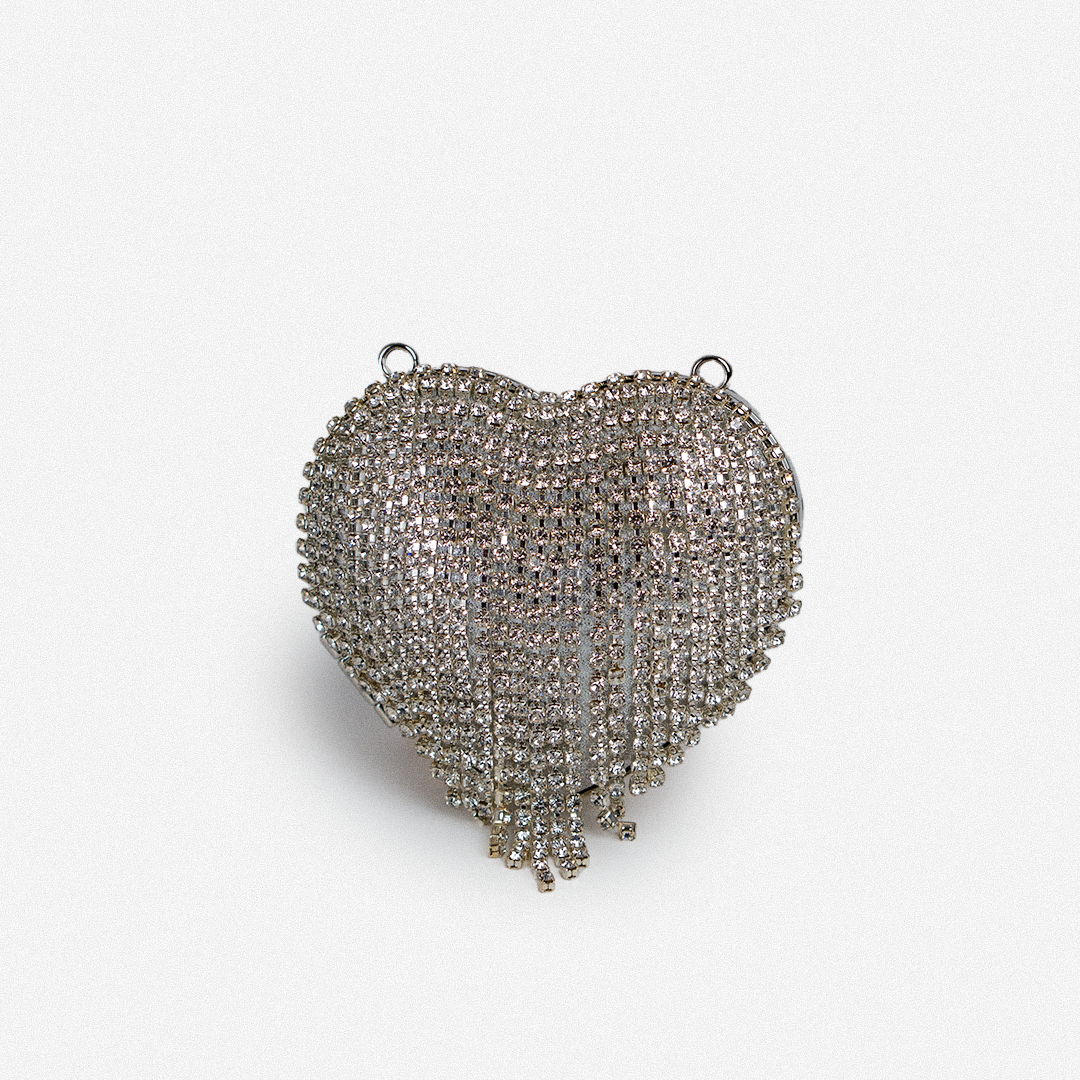 Mini Heart Tassel Clutch