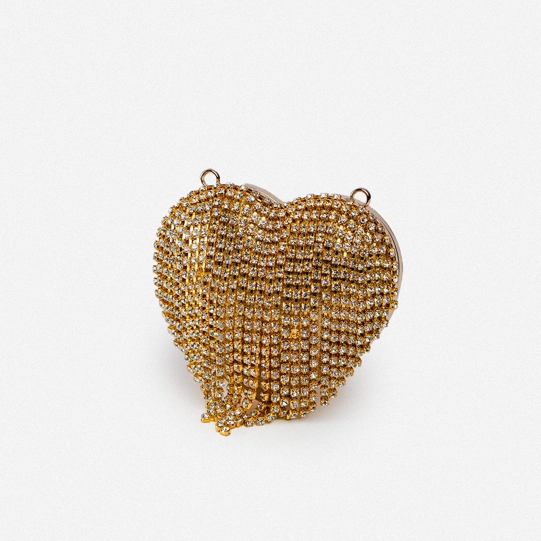 Mini Heart Tassel Clutch