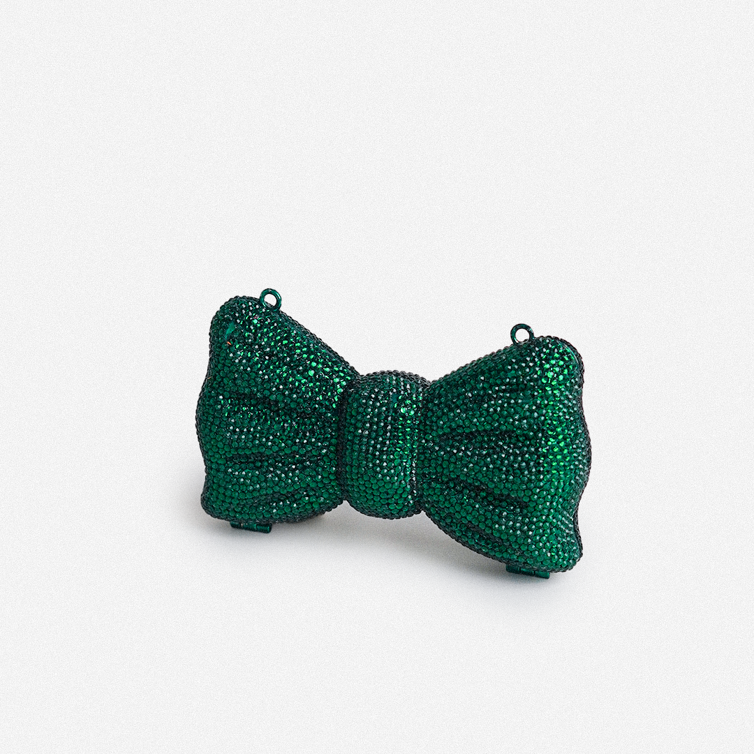 The Mini Metallic Bow Clutch